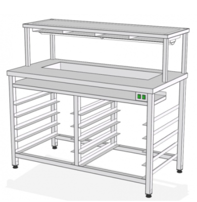Стол фасовочный пристенный ROBOLABS СФ-140Т